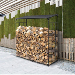 Large 176Cm Log Store Log Holder Indoor Basket Wood Burner Log Storage Firewood - thumbnail 3