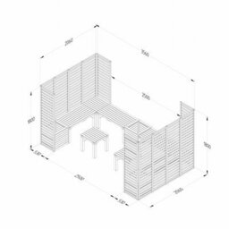 Forest Garden Modular Wooden Garden Seating Set Number 5 - thumbnail 6