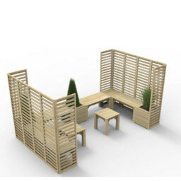 Forest Garden Modular Wooden Garden Seating Set Number 5 - thumbnail 2