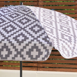 OHS Parasol Umbrella Garden Outdoor Canopy Patio Sun Shade Beach, Grey Geo - 1.8M - thumbnail 2