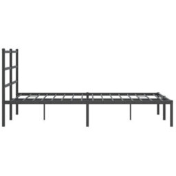 Berkfield Metal Bed Frame Without Mattress With Headboard Black 140X190Cm - thumbnail 6