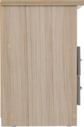 Seconique Nevada 2 Drawer Bedside In Grey Gloss Light Oak Effect Veneer - thumbnail 5