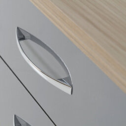 Seconique Nevada 2 Drawer Bedside In Grey Gloss Light Oak Effect Veneer - thumbnail 7