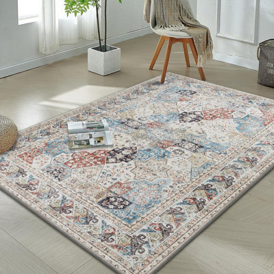 Ameha Non Slip Rugs For Bedroom Living Room Large Coastal Cashmere Area Rugs Indoor Outdoor Floor Carpets 160 X 230 Cm - image 1