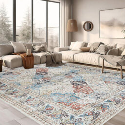 Ameha Non Slip Rugs For Bedroom Living Room Large Coastal Cashmere Area Rugs Indoor Outdoor Floor Carpets 160 X 230 Cm - thumbnail 6