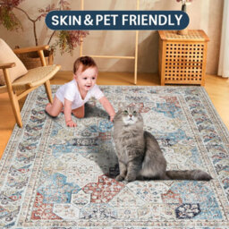Ameha Non Slip Rugs For Bedroom Living Room Large Coastal Cashmere Area Rugs Indoor Outdoor Floor Carpets 160 X 230 Cm - thumbnail 7