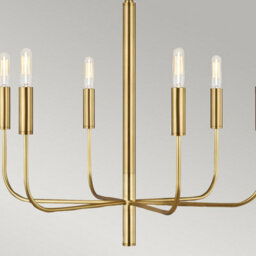 Luminosa Lighting Luminosa Brianna 6 Light Multi Arm Pendant Ceiling Light, Burnished Brass - thumbnail 3