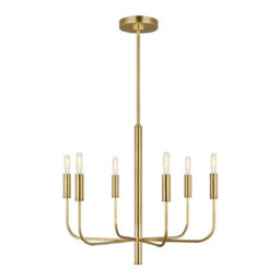 Luminosa Lighting Luminosa Brianna 6 Light Multi Arm Pendant Ceiling Light, Burnished Brass - thumbnail 1