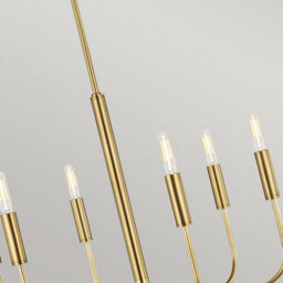 Luminosa Lighting Luminosa Brianna 6 Light Multi Arm Pendant Ceiling Light, Burnished Brass - thumbnail 5