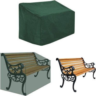 Protective Cover For Garden Bench, Waterproof - 2 Seater, Windproof, 134 X 66 89Cm (Green) - image 1