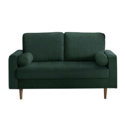 Oakham Henley 2 Seater Sofa In Green Velvet - thumbnail 1
