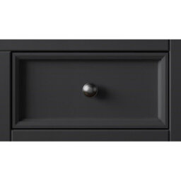 Mercers Furniture Country Carbon 2 Door 2 Drawer Sideboard Cabinet Solid Wood Pine Wooden Dark Grey Cupboard Storage - thumbnail 4