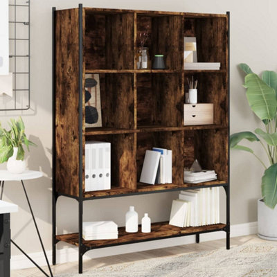 Berkfield Bookcase Smoked Oak 102X30X141.5 Cm Engineered Wood - image 1