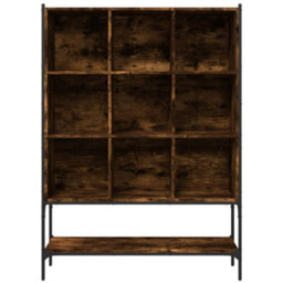 Berkfield Bookcase Smoked Oak 102X30X141.5 Cm Engineered Wood - thumbnail 5