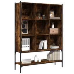 Berkfield Bookcase Smoked Oak 102X30X141.5 Cm Engineered Wood - thumbnail 4