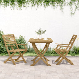 Berkfield Folding Garden Chairs 2 Pcs 54.5X61.5X86.5 Cm Solid Wood Acacia - thumbnail 3