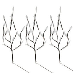 Gardenwize Pack Of 3 Multi-Coloured Led Solar Tree Lights - thumbnail 3