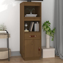 Berkfield Highboard Honey Brown 34X40X108,5 Cm Solid Wood Pine