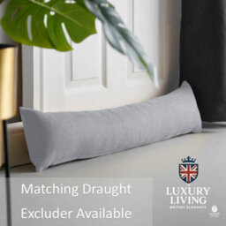 Luxury Living Velvet Chenille Thermal Fleece Lined Ring Top Door Curtain 137Cm X 213Cm Silver - thumbnail 6