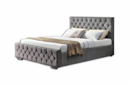 Home Detail Arya Fabric Ottoman Super King Bed With Storage, Silver Chenille - thumbnail 2