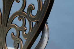 Sh&g 2 Seater Love Bench - Antique Bronze Cast Aluminium With Cream Cushion - Indoor & Outdoor - Signature Homes And Gardens - thumbnail 6