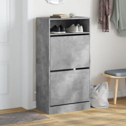 Berkfield Shoe Cabinet Concrete Grey 60X34X116 Cm Engineered Wood - thumbnail 3