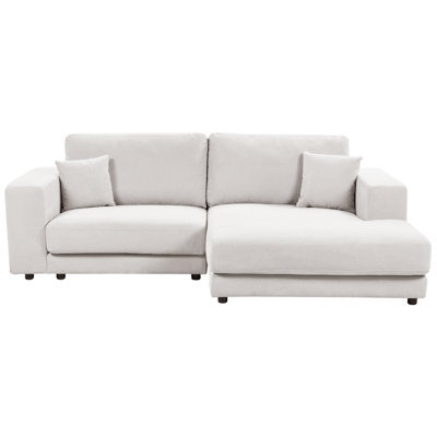 Beliani Corner Sofa 3 Seater Lofoten Fabric Off-White Left Hand - image 1
