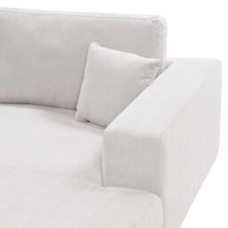 Beliani Corner Sofa 3 Seater Lofoten Fabric Off-White Left Hand - thumbnail 7