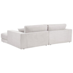 Beliani Corner Sofa 3 Seater Lofoten Fabric Off-White Left Hand - thumbnail 5