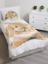 Bunny Single 100% Cotton Duvet Cover Set - European Size - thumbnail 3