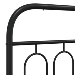 Vidaxl Metal Bed Frame Without Mattress With Headboard Black 75X190Cm - thumbnail 7