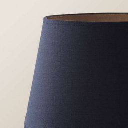 ValueLights Morrigan Cream Wood Shelf Floor Lamp With Navy Scallop Shade And Bulb - thumbnail 4