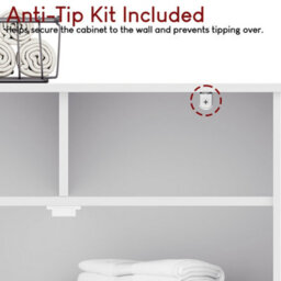 Lassic Bath Vida Priano White 2 Drawer 2 Door Freestanding Bathroom Cabinet - thumbnail 8