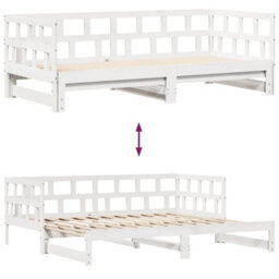 Berkfield Daybed With Trundle And Drawers Without Mattress White 80X200 Cm - thumbnail 8