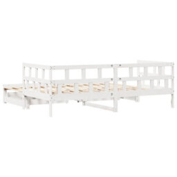 Berkfield Daybed With Trundle And Drawers Without Mattress White 80X200 Cm - thumbnail 7