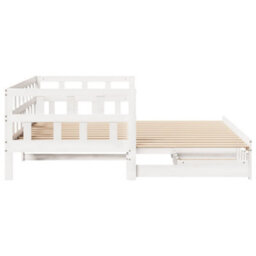 Berkfield Daybed With Trundle And Drawers Without Mattress White 80X200 Cm - thumbnail 6