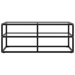 Walplus Tv Cabinet Black With Tempered Glass 100X40X40 Cm - thumbnail 2