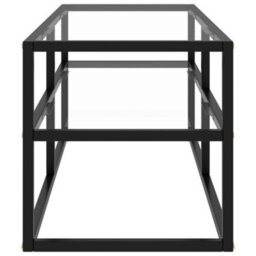 Walplus Tv Cabinet Black With Tempered Glass 100X40X40 Cm - thumbnail 3