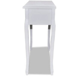 Berkfield Dressing Console Table With Three Drawers White - thumbnail 6