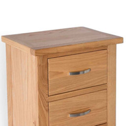 London Oak 5 Drawer Tallboy Chest Fully Assembled - By Roseland Furniture - thumbnail 8
