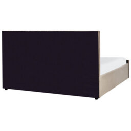 Beliani Ottoman Bed Velvet Amiens 180 X 200 Cm (Eu Super King) Taupe - thumbnail 7