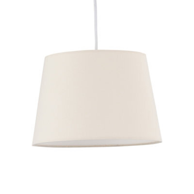 First Choice Lighting Natural Cotton 23Cm Tapered Cylinder Pendant Or Lamp Shade - image 1