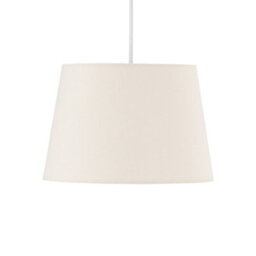 First Choice Lighting Natural Cotton 23Cm Tapered Cylinder Pendant Or Lamp Shade - thumbnail 2