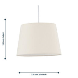 First Choice Lighting Natural Cotton 23Cm Tapered Cylinder Pendant Or Lamp Shade - thumbnail 5