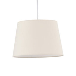 First Choice Lighting Natural Cotton 23Cm Tapered Cylinder Pendant Or Lamp Shade