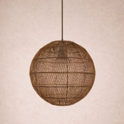 CGC Lighting Cgc Ariba Brown 35Cm Round Globe Rattan Weave Lampshade - thumbnail 2