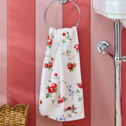 Cath Kidston Floral Rose And Bows Velour Printed Hand Towel - thumbnail 2