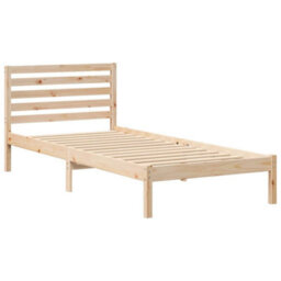 Berkfield Modern With Headboard Brown 90 X 220 Cm Solid Pine Wood - thumbnail 1