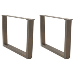 Berkfield Coffee Table Legs V-Shape 2 Pcs Natural Steel 70X(42-43.3) Cm Steel
