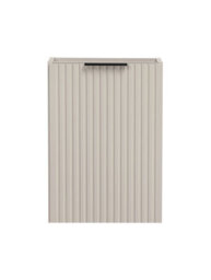 Impact Furniture Cloakroom Vanity Unit Small Sink Wall Cabinet En Suite Slimline Compact Fluted Cashmere Beige 40Cm 400mm Adel - thumbnail 7